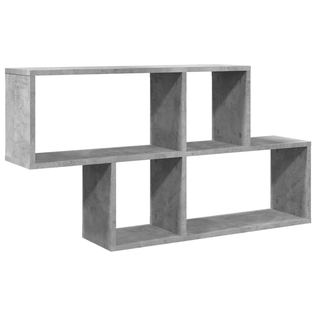 Wall shelf concrete grey 100x20x53 cm wood material