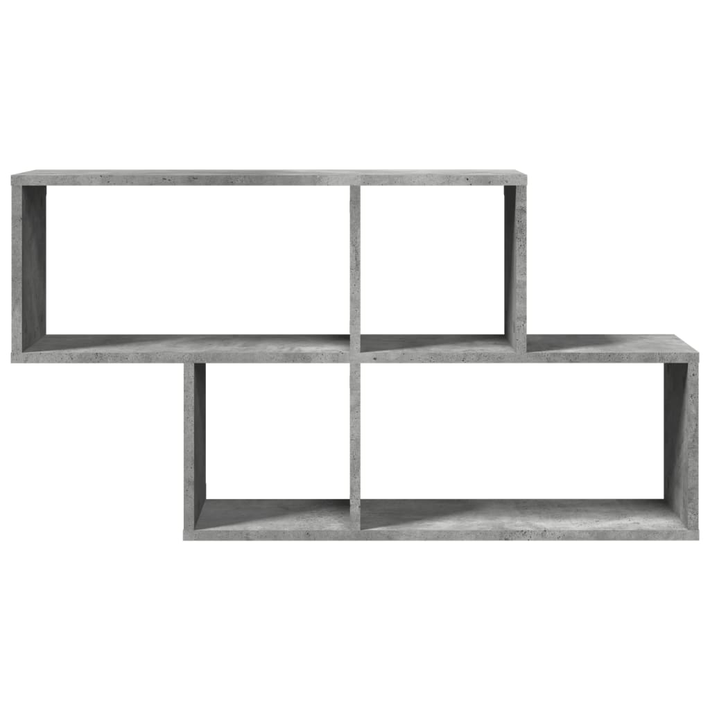 Wall shelf concrete grey 100x20x53 cm wood material
