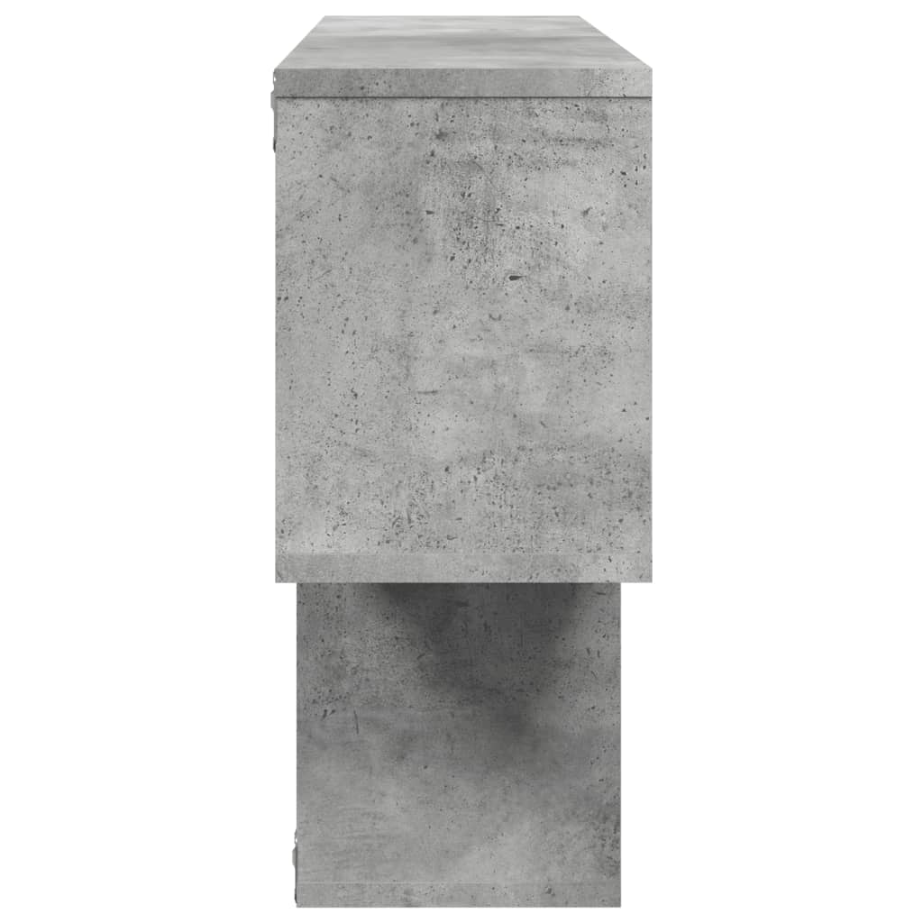 Wall shelf concrete grey 100x20x53 cm wood material