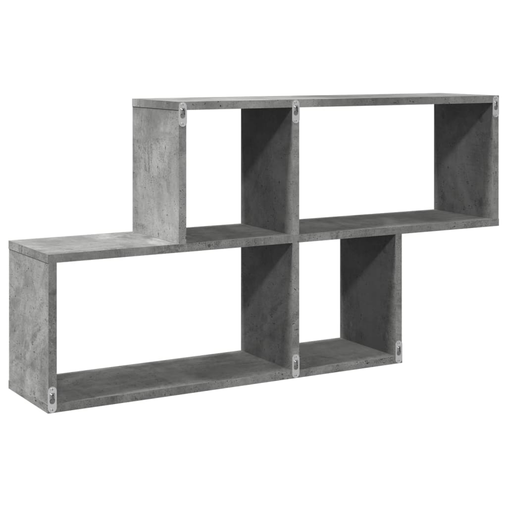 Wall shelf concrete grey 100x20x53 cm wood material