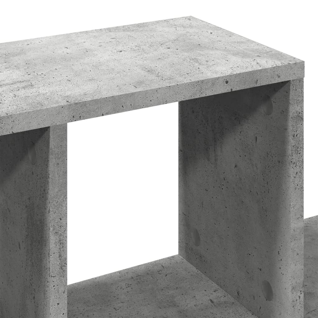 Wall shelf concrete grey 100x20x53 cm wood material