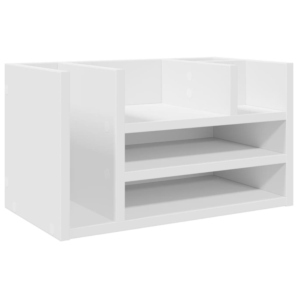 Organisateur de bureau blanc 44,5x24x25 cm en bois