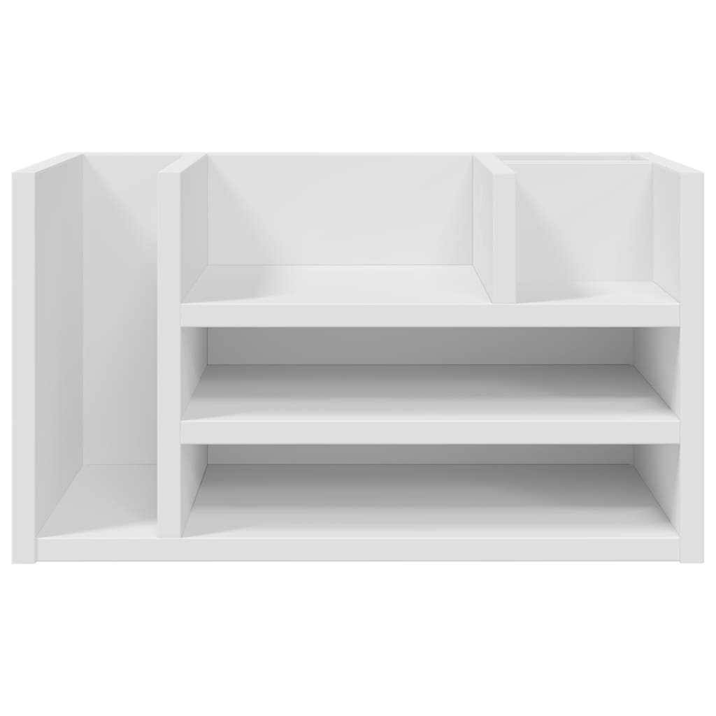 Organisateur de bureau blanc 44,5x24x25 cm en bois