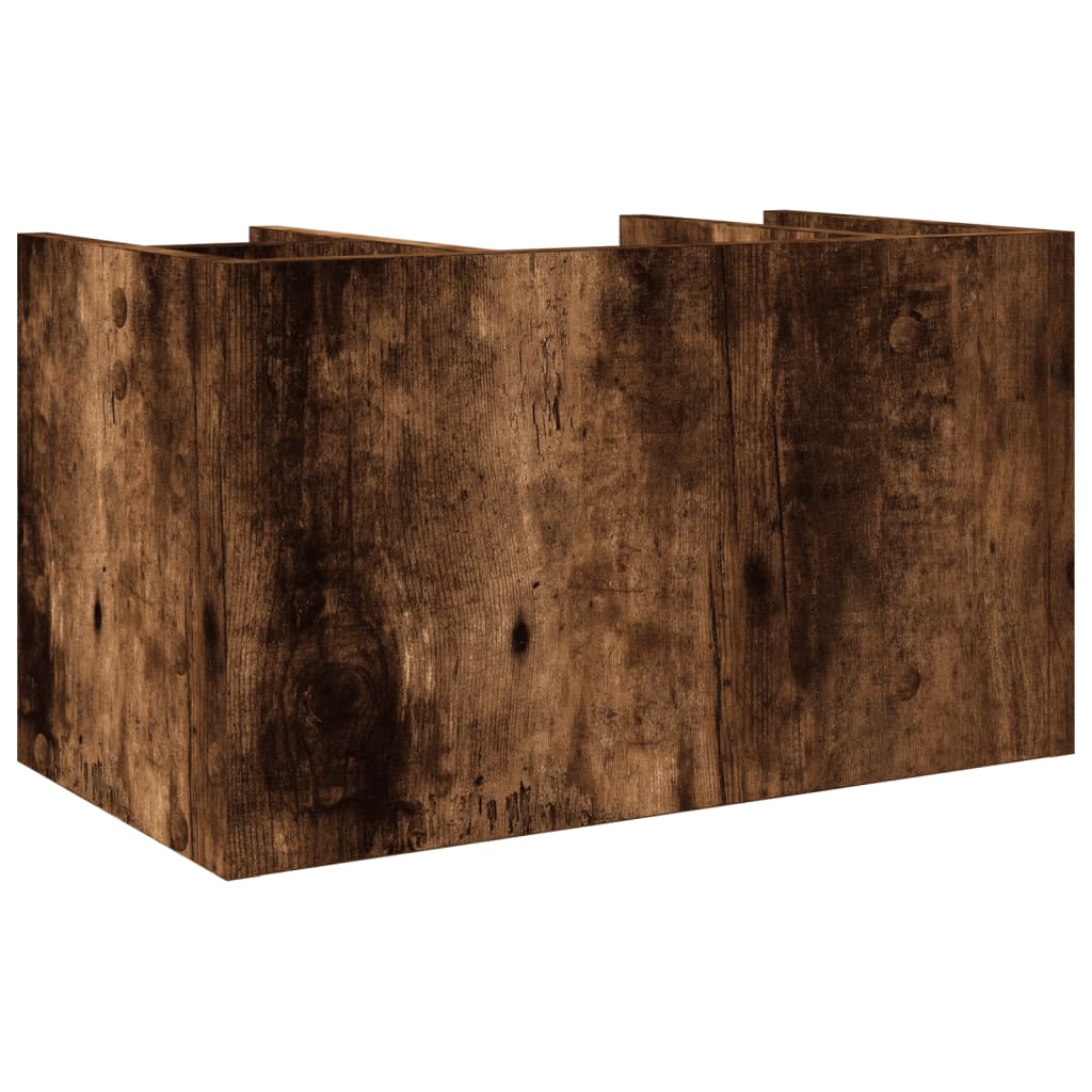 Organisateur de bureau chêne fumé 44,5x24x25 cm en bois