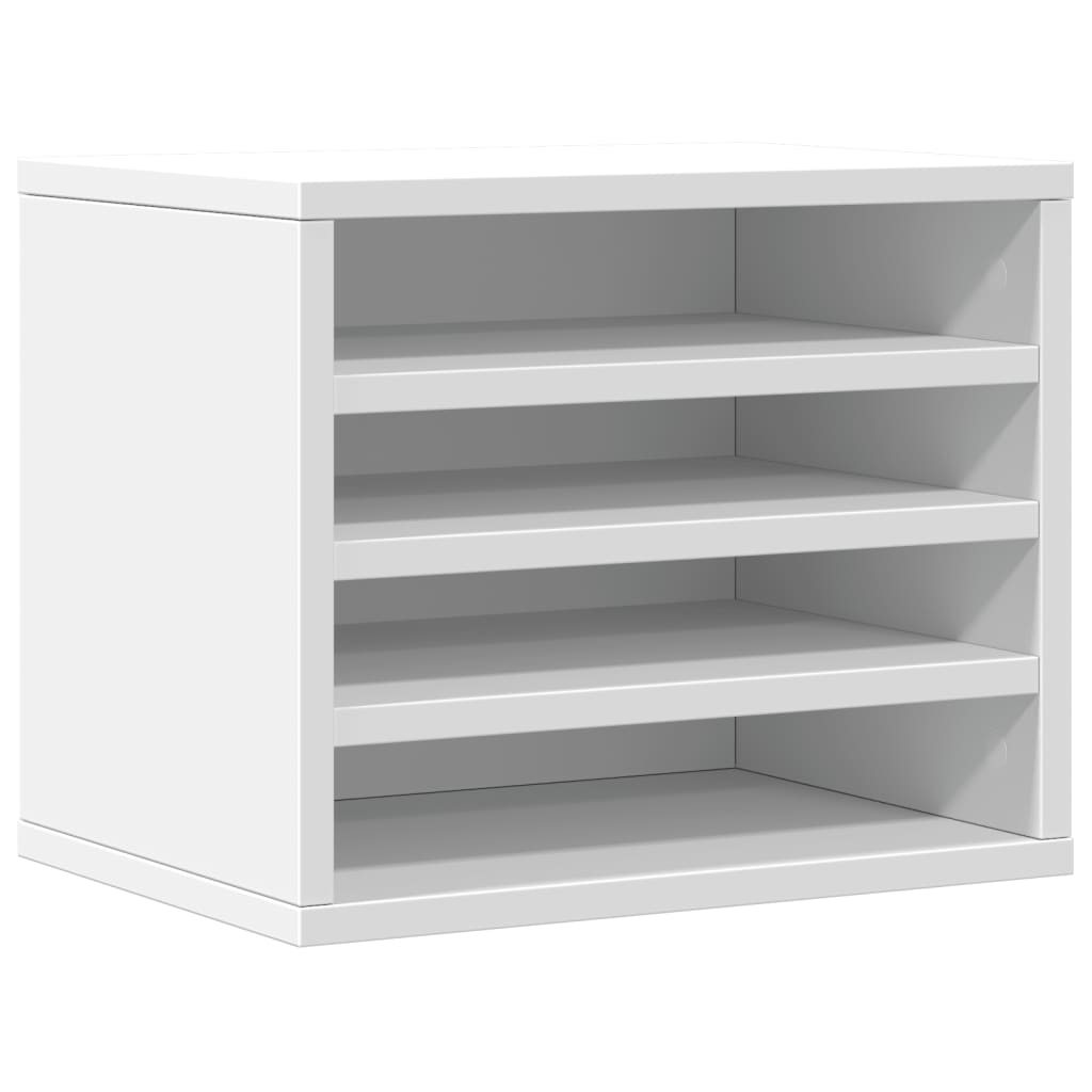 Organisateur de bureau blanc 36x26x29,5 cm en bois