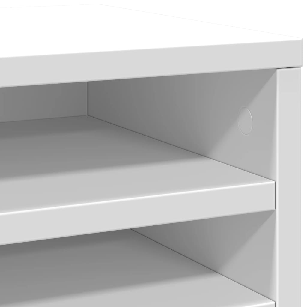 Organisateur de bureau blanc 36x26x29,5 cm en bois