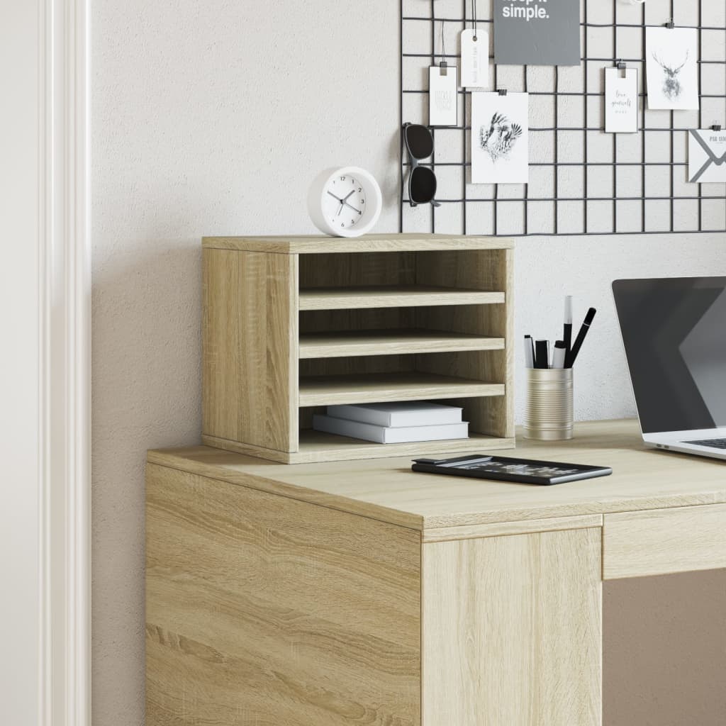 Organisateur de bureau Chêne Sonoma 36x26x29,5 cm en bois