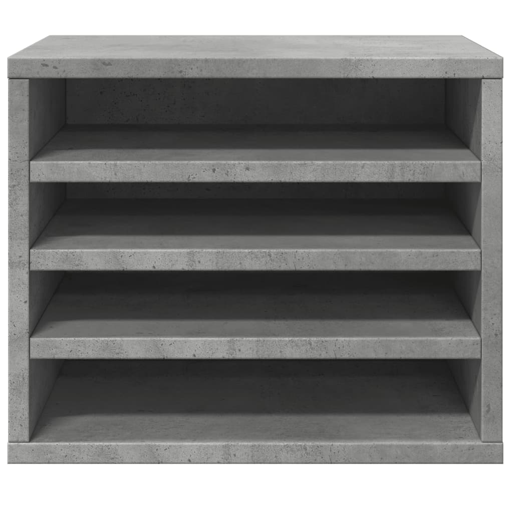 Organisateur de bureau gris béton 36x26x29,5 cm en bois