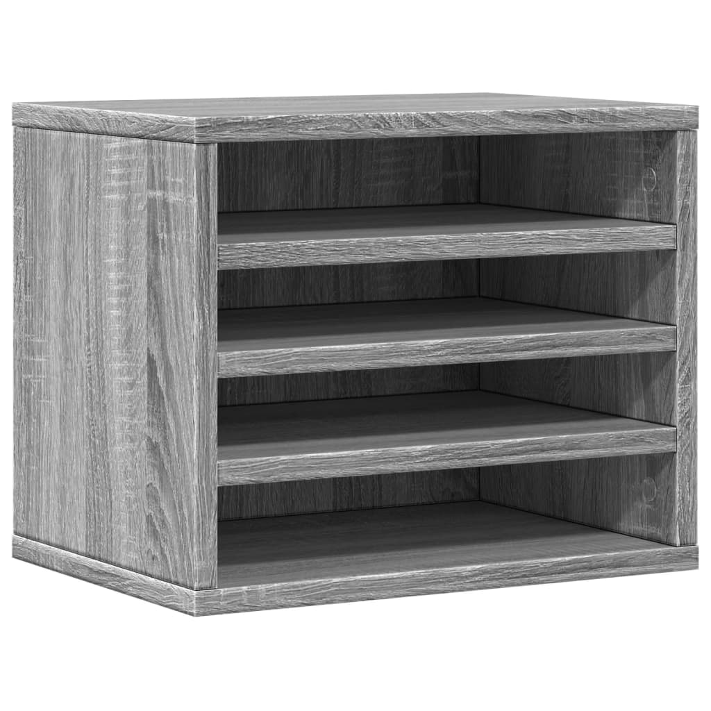 Organisateur de bureau gris Sonoma 36x26x29,5 cm en bois