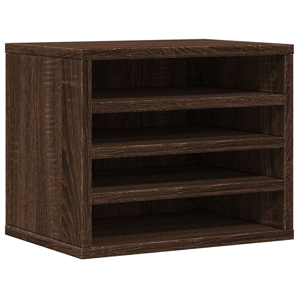 Organiseur de bureau aspect chêne marron 36x26x29,5 cm