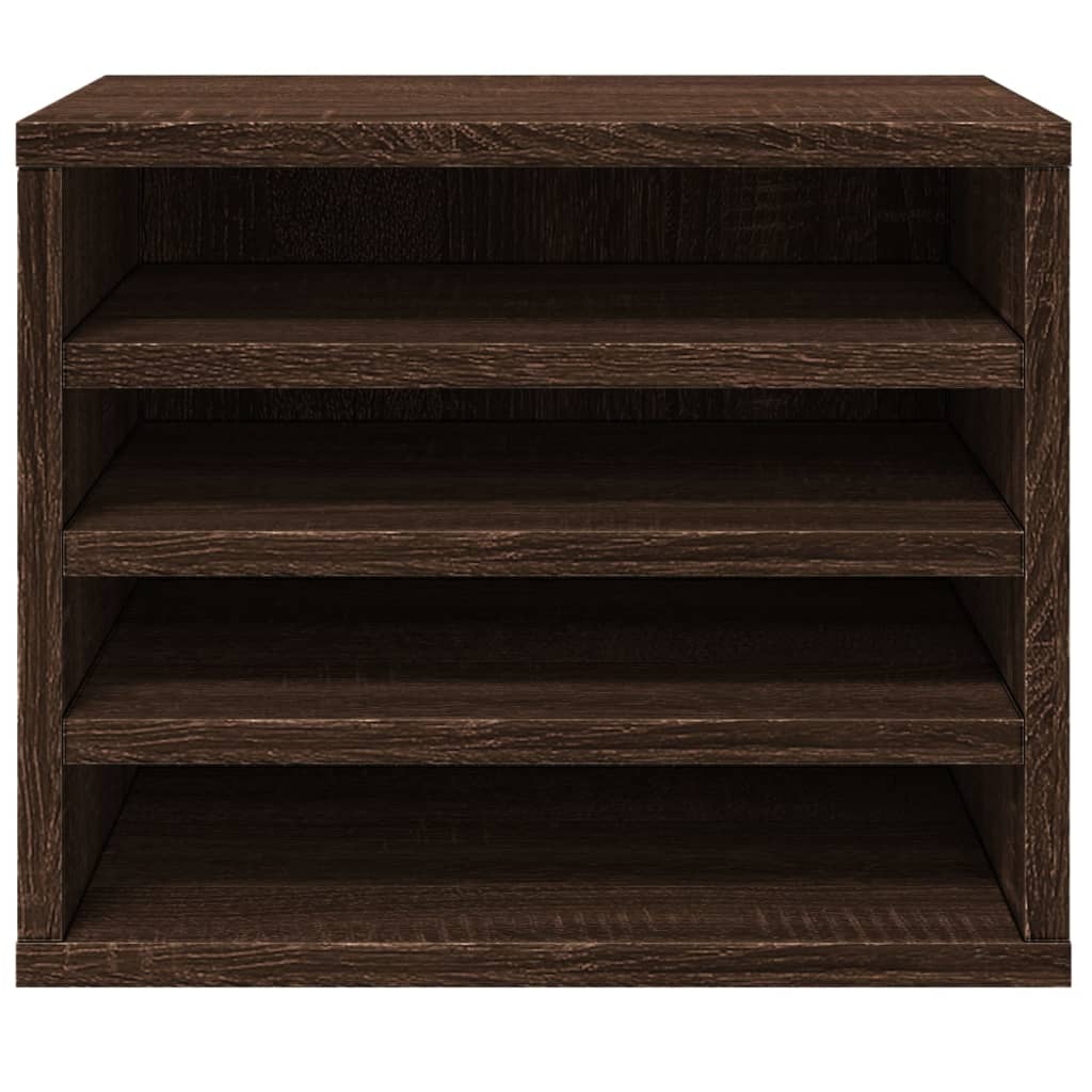 Organiseur de bureau aspect chêne marron 36x26x29,5 cm