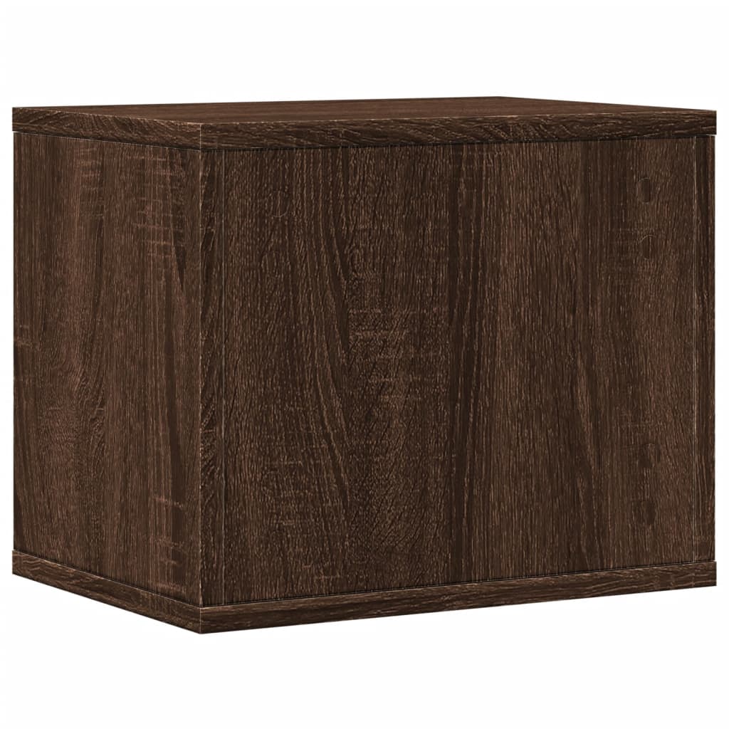 Organiseur de bureau aspect chêne marron 36x26x29,5 cm