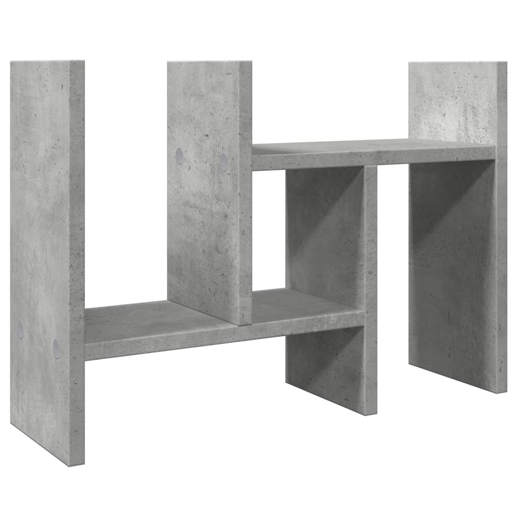 Organisateur de bureau gris béton 34,5x15,5x35,5 en bois