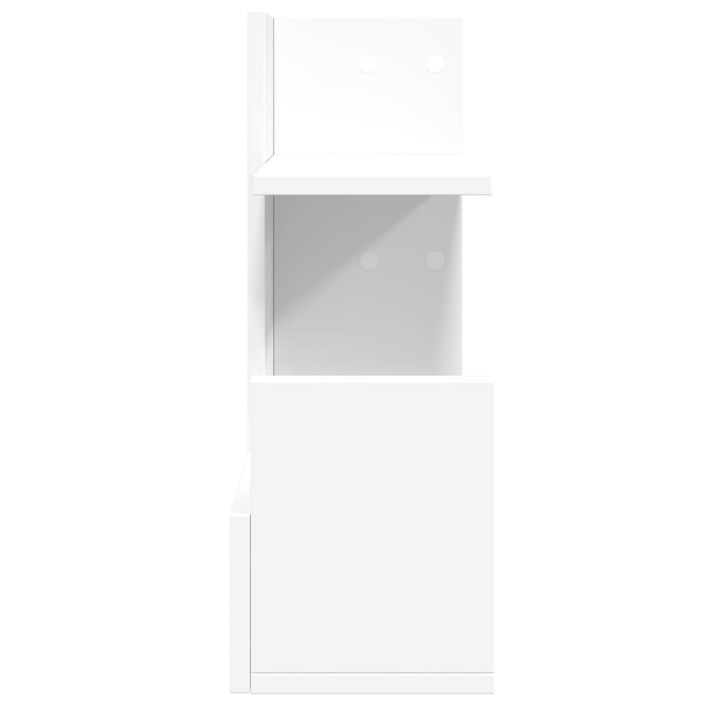 Organisateur de bureau blanc 49x20x52,5 cm en bois