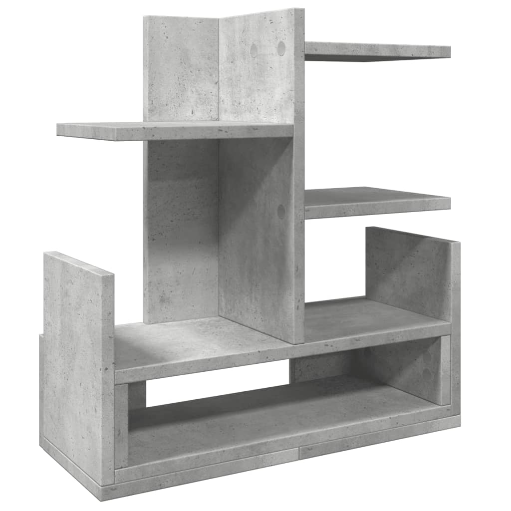 Organisateur de bureau gris béton 49x20x52,5 cm en bois