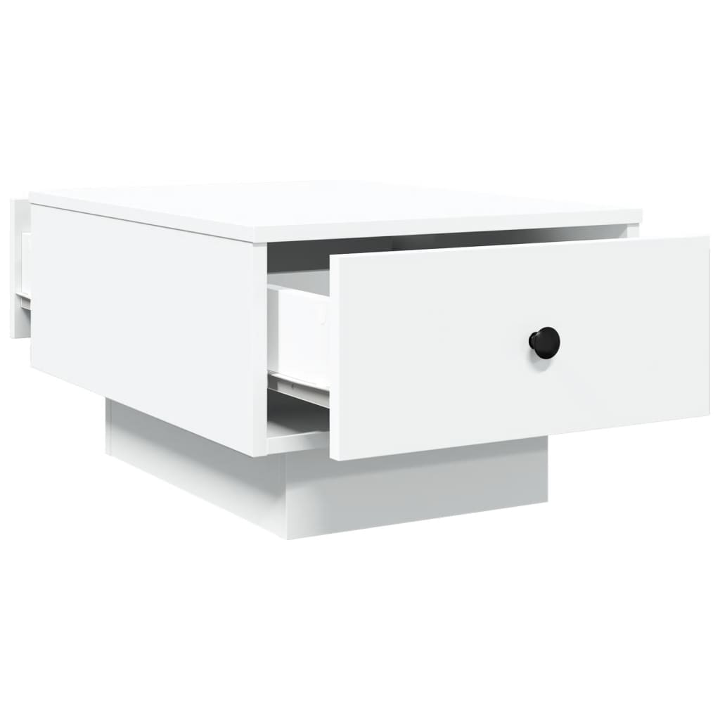 Table basse blanche 60x45x31 cm en bois