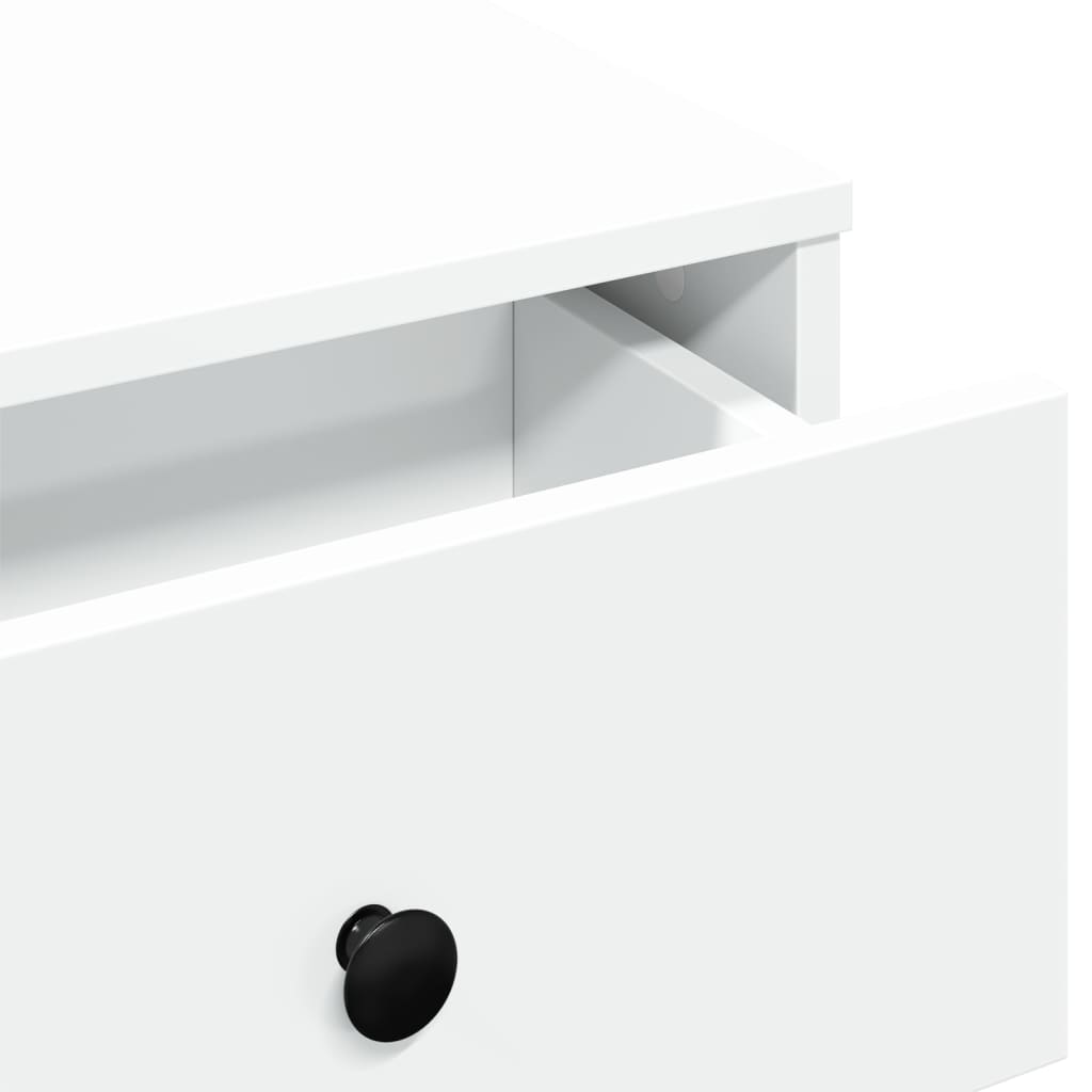 Table basse blanche 60x45x31 cm en bois