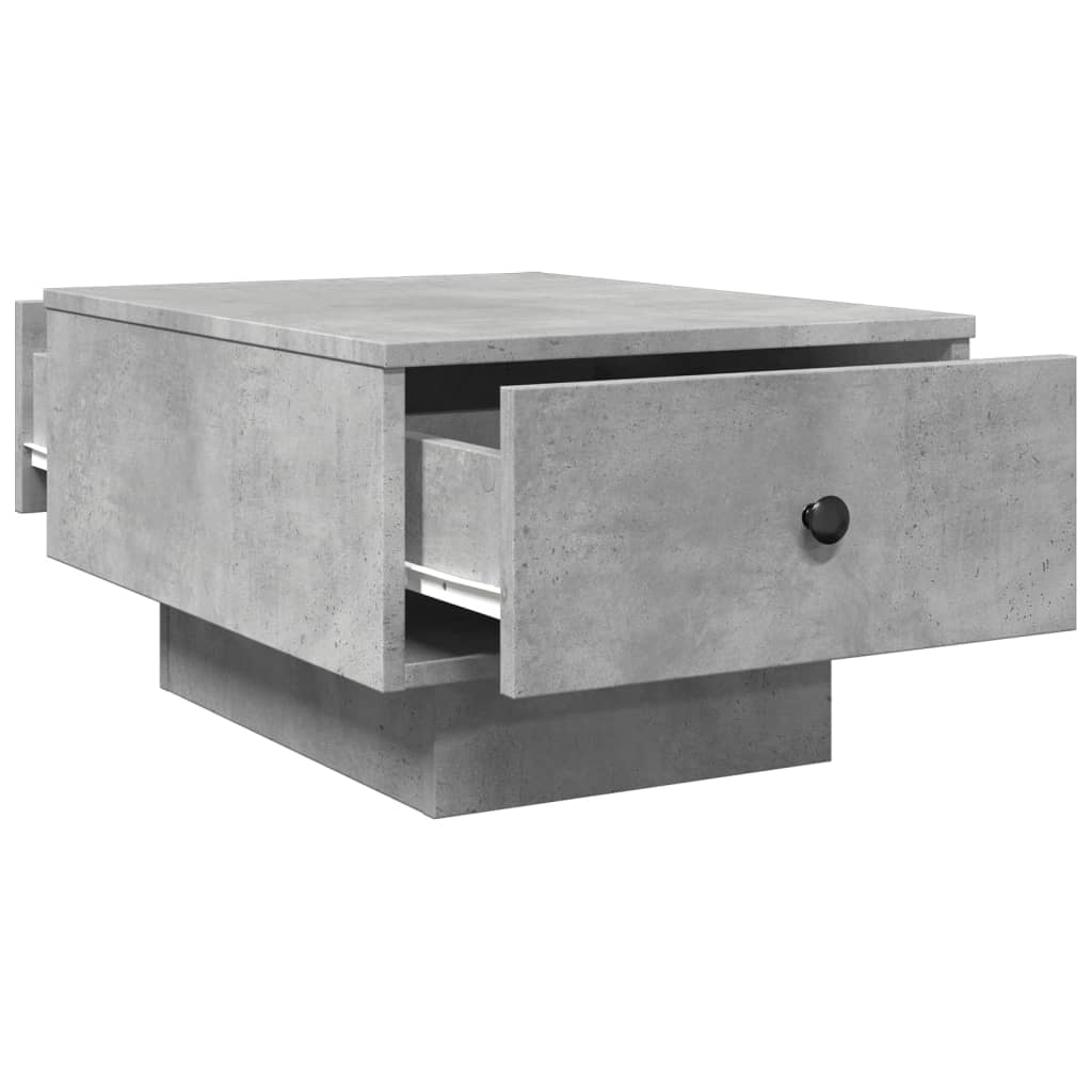 Table basse gris béton 60x45x31 cm en bois