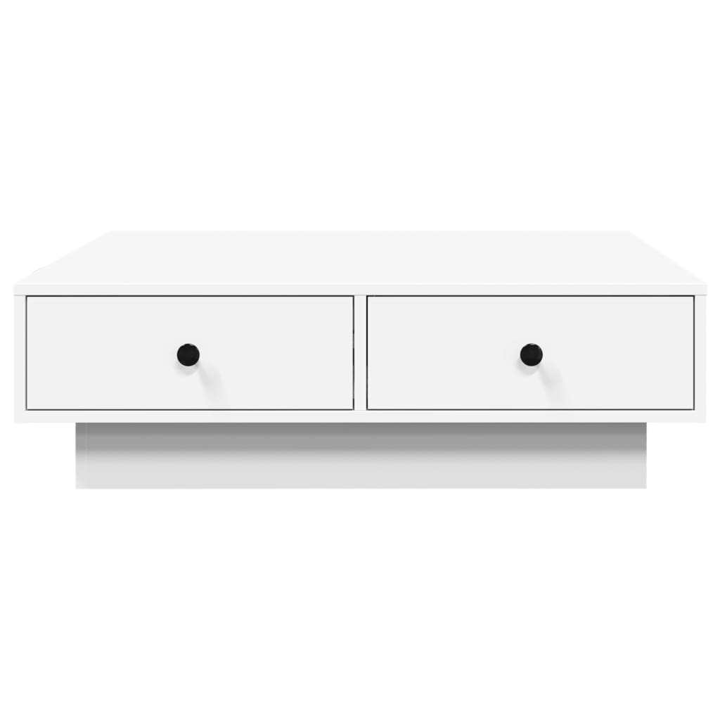 Coffee Table White 90x90x28 cm Wood Material
