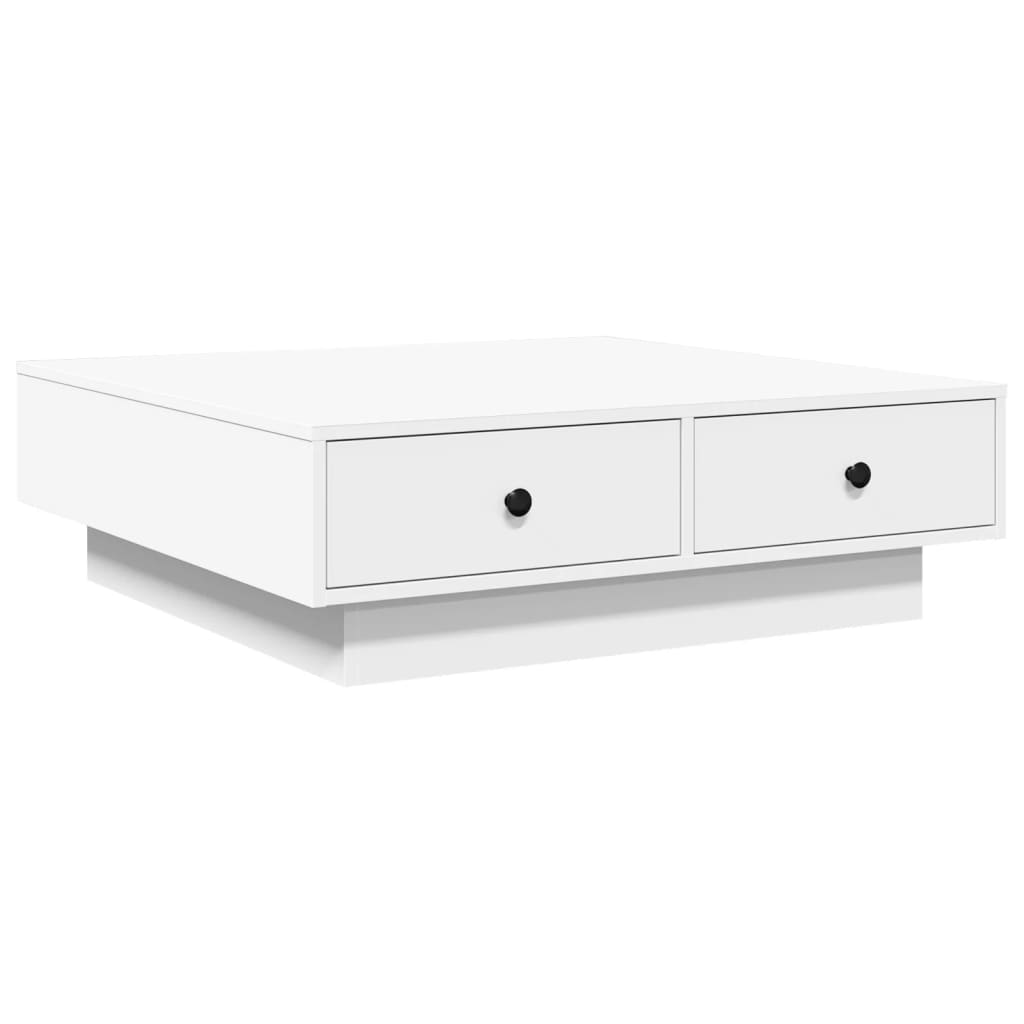 Coffee Table White 90x90x28 cm Wood Material