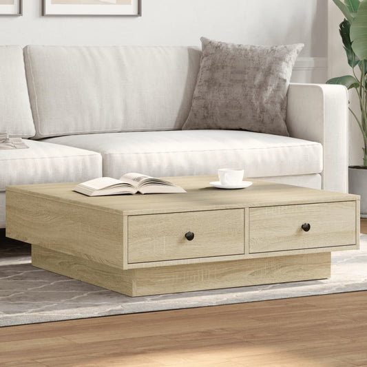 Coffee table Sonoma oak 90x90x28 cm wood material