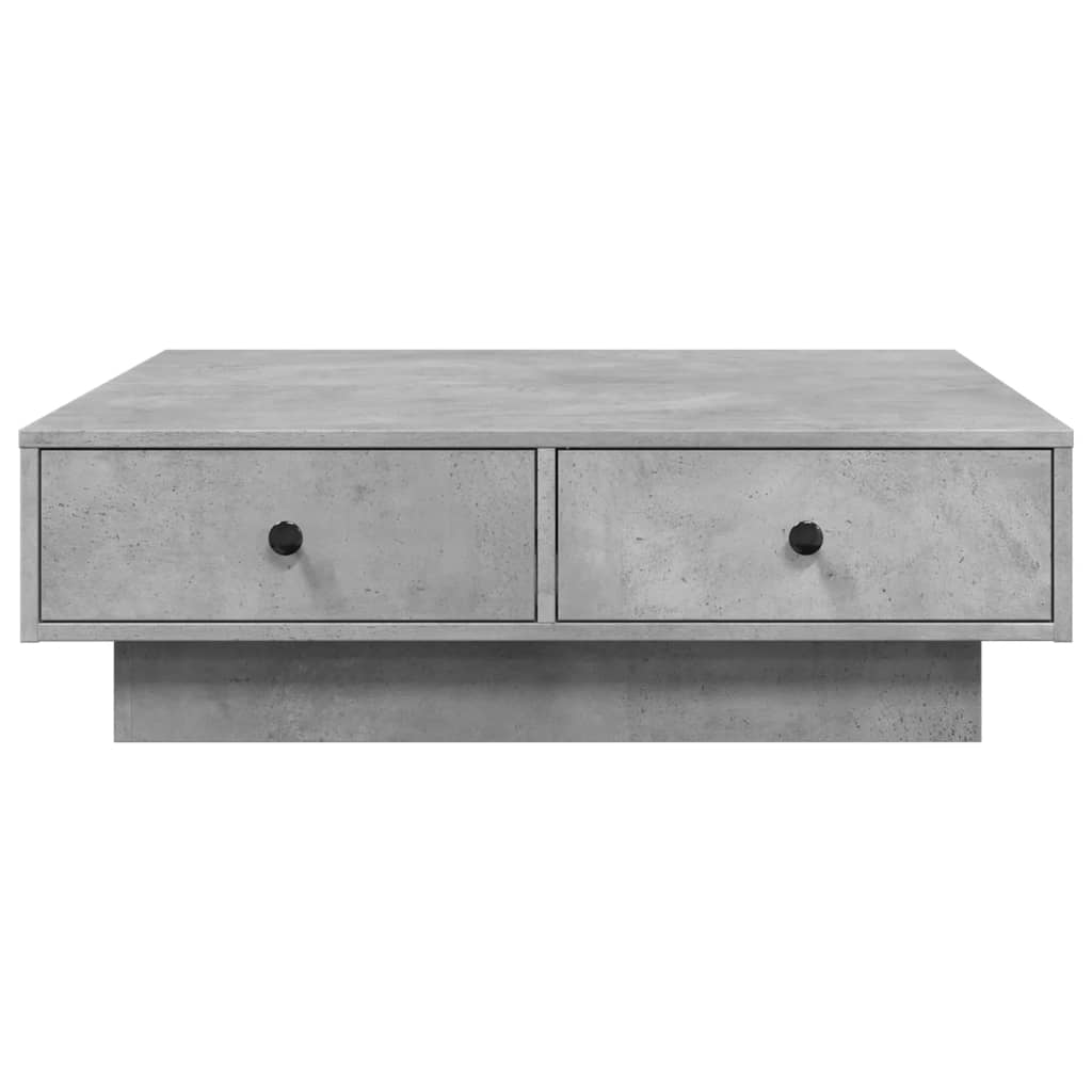 Table basse gris béton 90x90x28 cm en bois