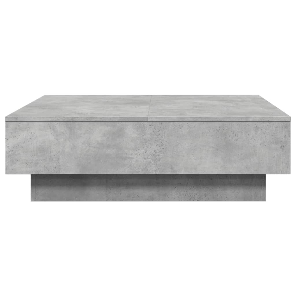 Table basse gris béton 90x90x28 cm en bois