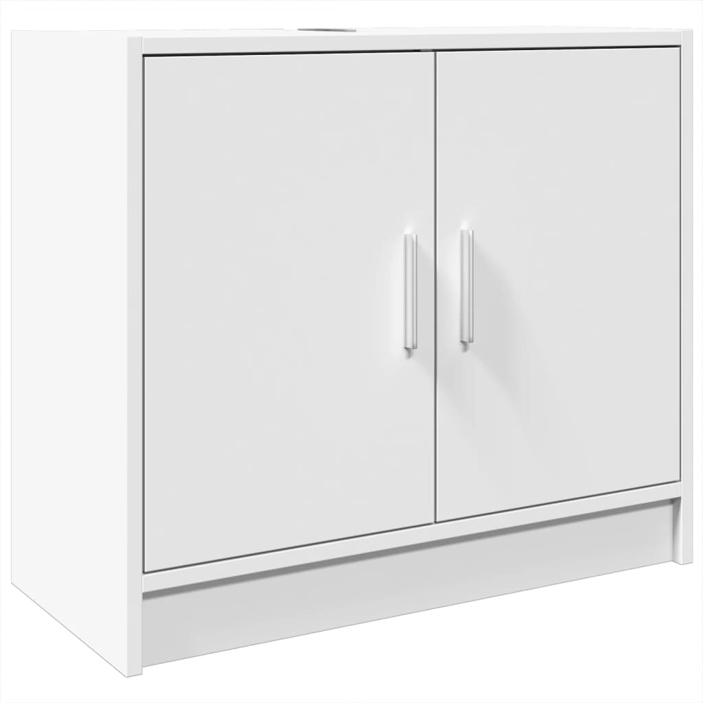 Meuble lavabo blanc 63x29x55 cm en bois