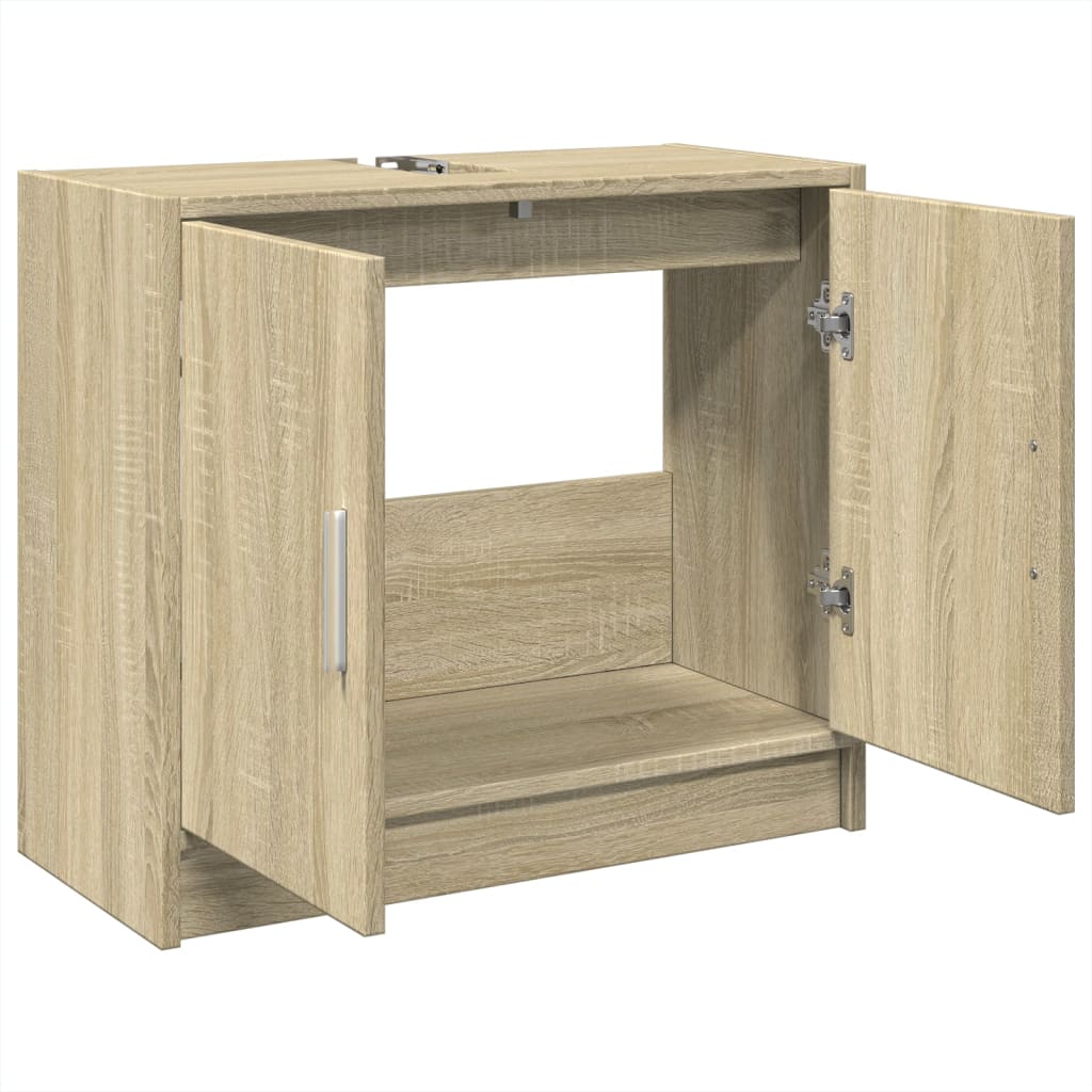 Meuble vasque chêne Sonoma 63x29x55 cm matériau bois