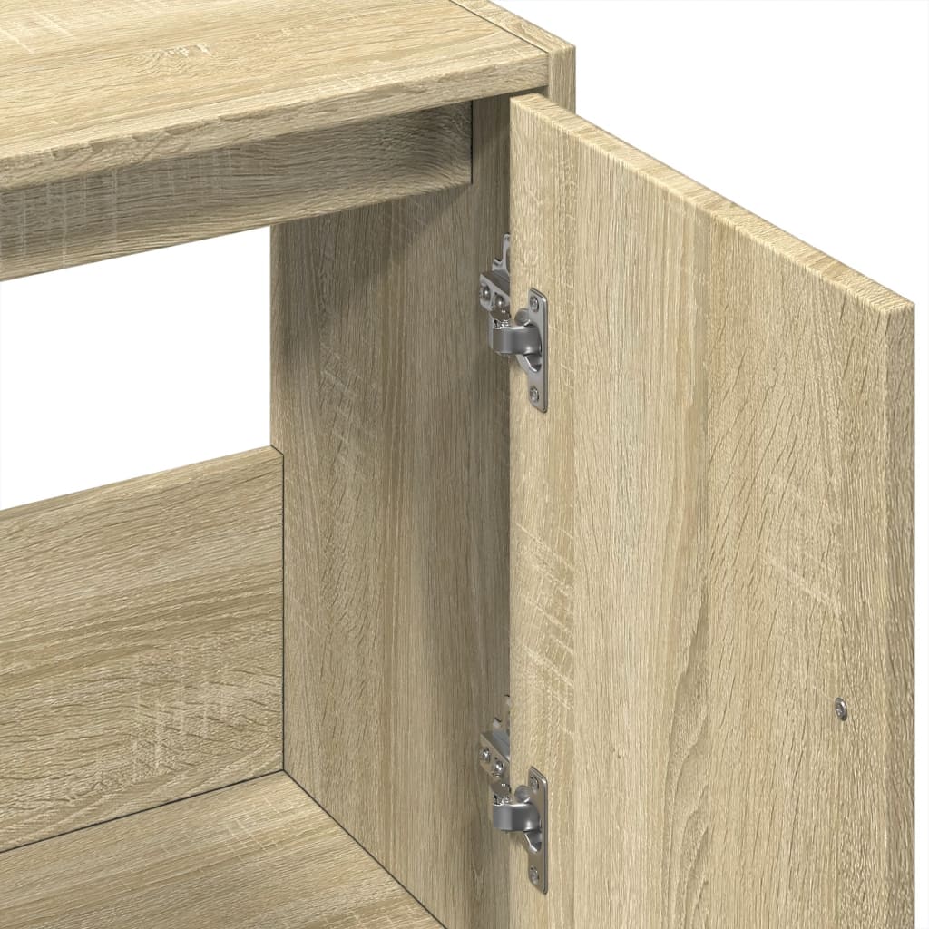 Meuble vasque chêne Sonoma 63x29x55 cm matériau bois