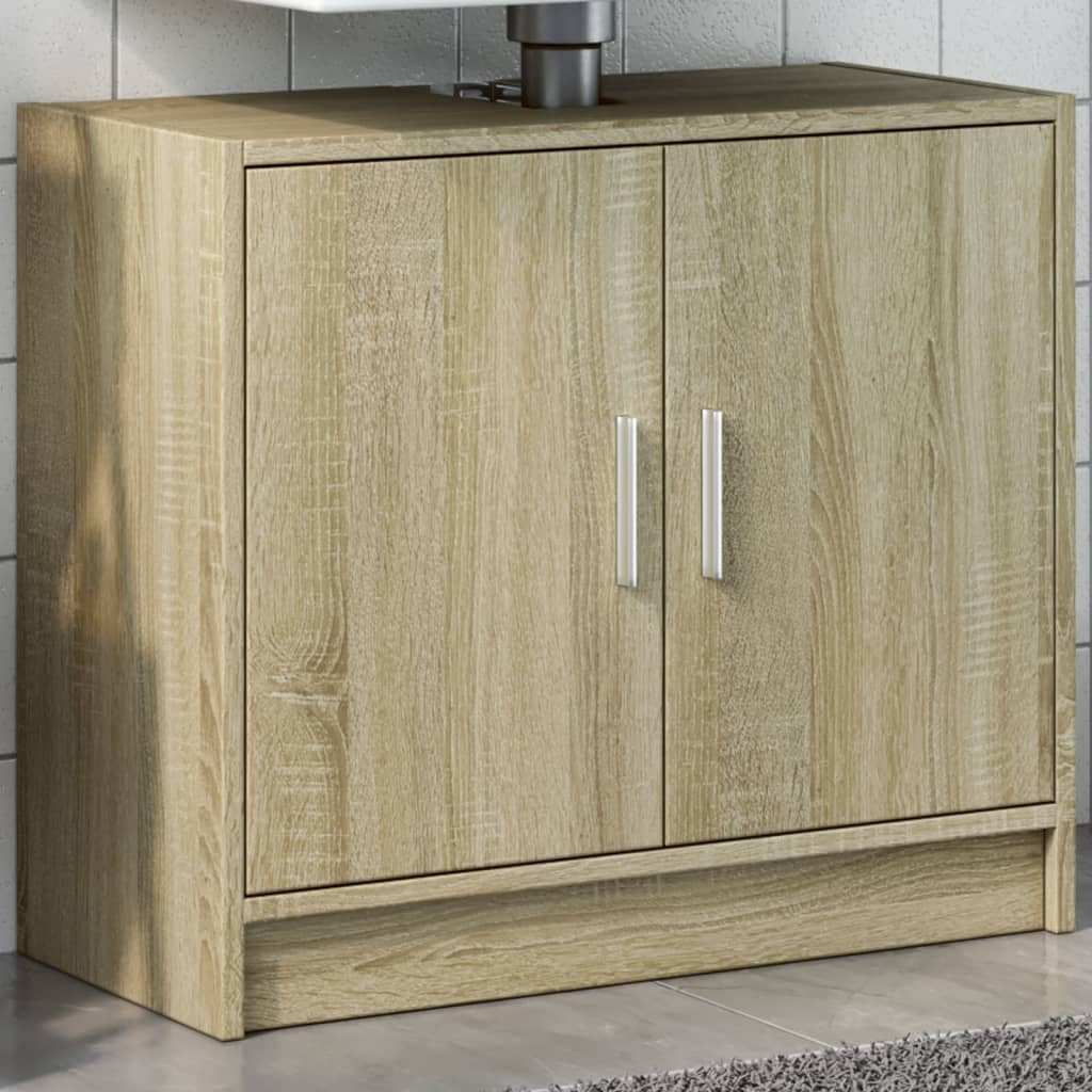 Meuble vasque chêne Sonoma 63x29x55 cm matériau bois