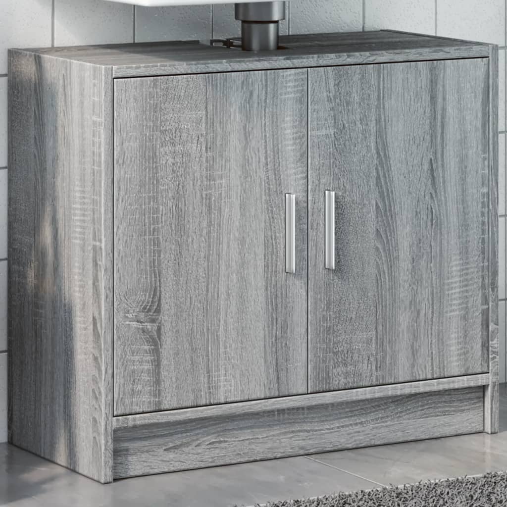 Meuble vasque Sonoma gris 63x29x55 cm en bois