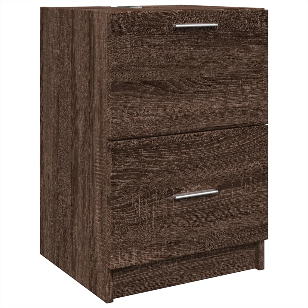 Meuble vasque aspect chêne marron 40x37x59 cm