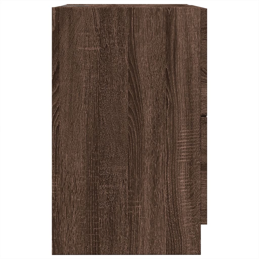 Meuble vasque aspect chêne marron 40x37x59 cm