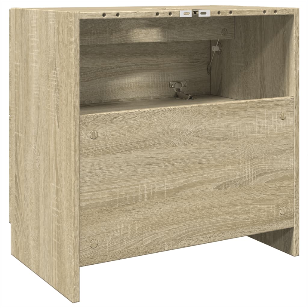 Meuble vasque en chêne Sonoma 59x37x59 cm en bois