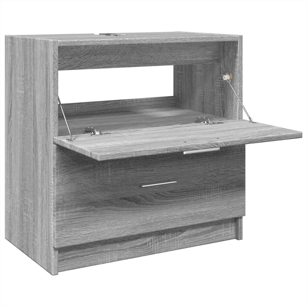 Meuble vasque Sonoma gris 59x37x59 cm en bois