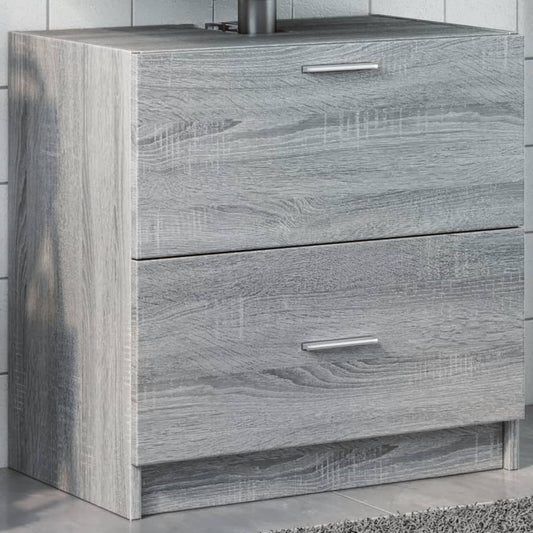 Meuble vasque Sonoma gris 59x37x59 cm en bois