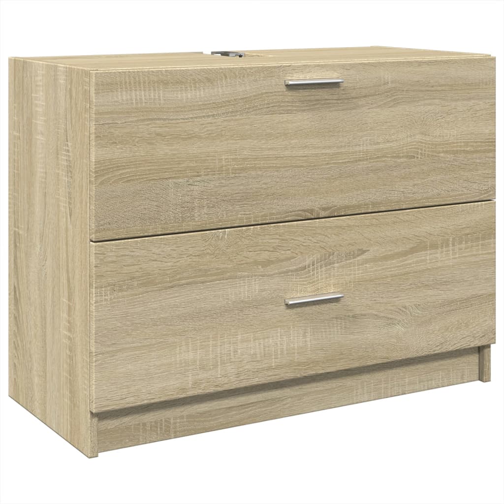 Waschbeckenunterschrank Sonoma-Eiche 78x37x59 cm Holzwerkstoff