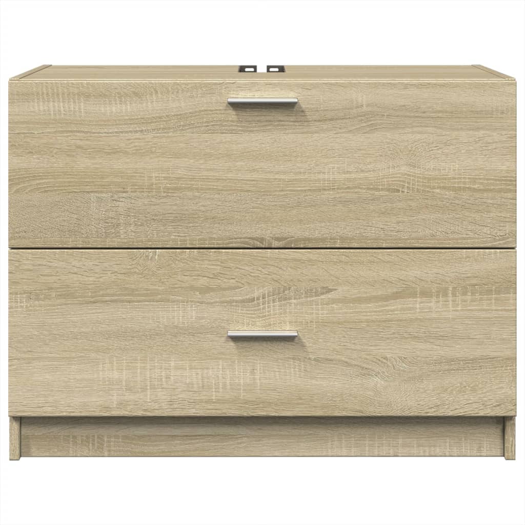 Waschbeckenunterschrank Sonoma-Eiche 78x37x59 cm Holzwerkstoff