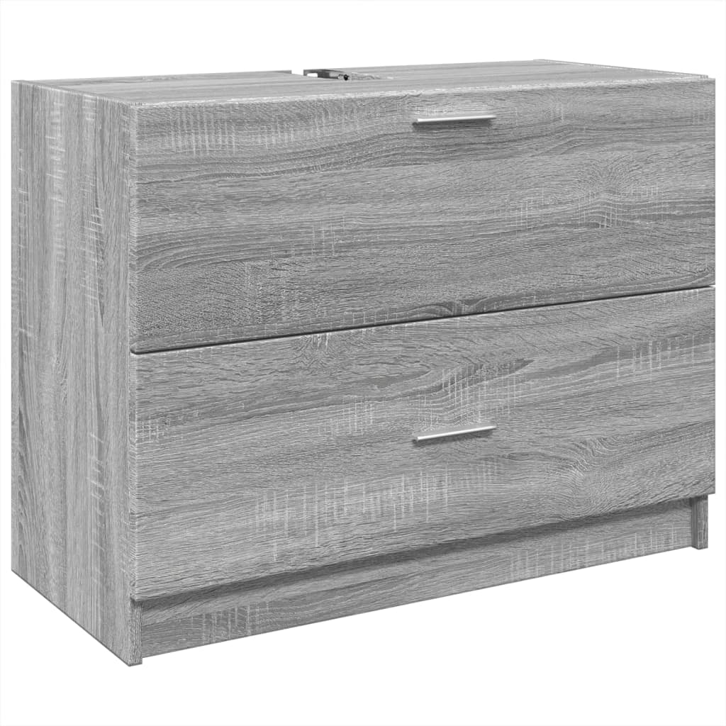 Meuble vasque Sonoma gris 78x37x59 cm en bois