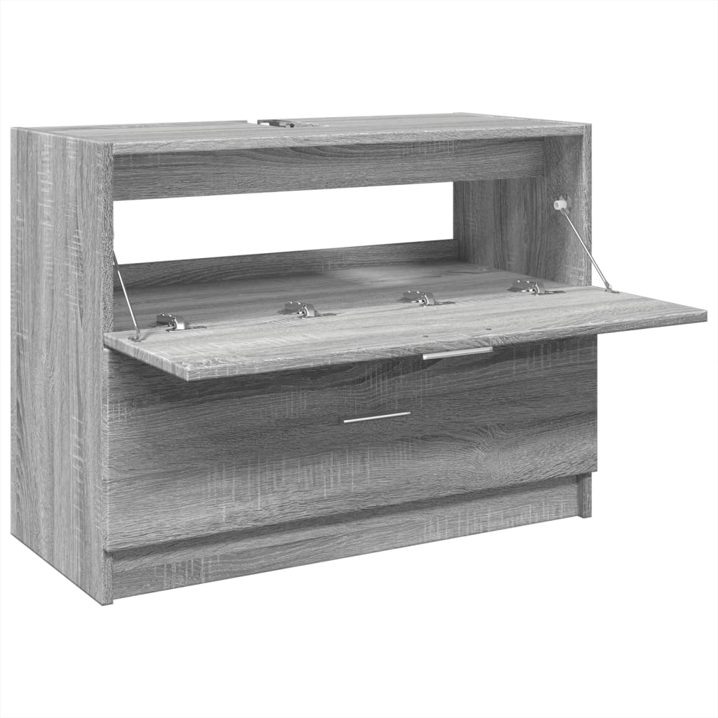 Meuble vasque Sonoma gris 78x37x59 cm en bois