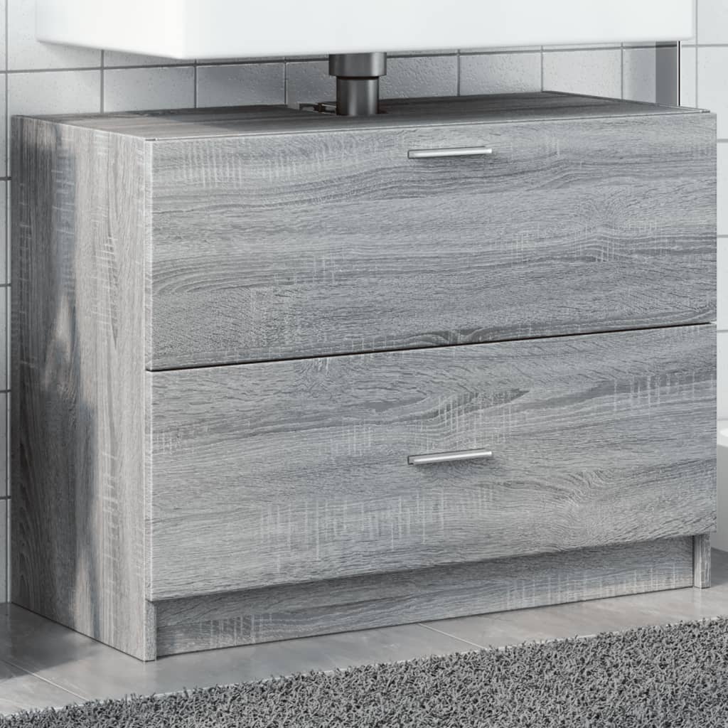 Meuble vasque Sonoma gris 78x37x59 cm en bois