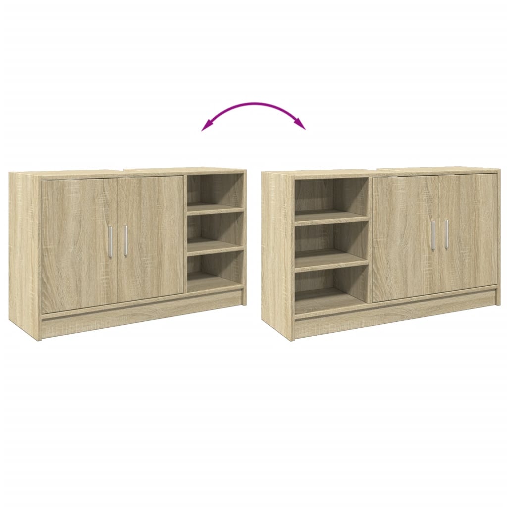 Meuble vasque chêne Sonoma 90x29x55 cm matériau bois