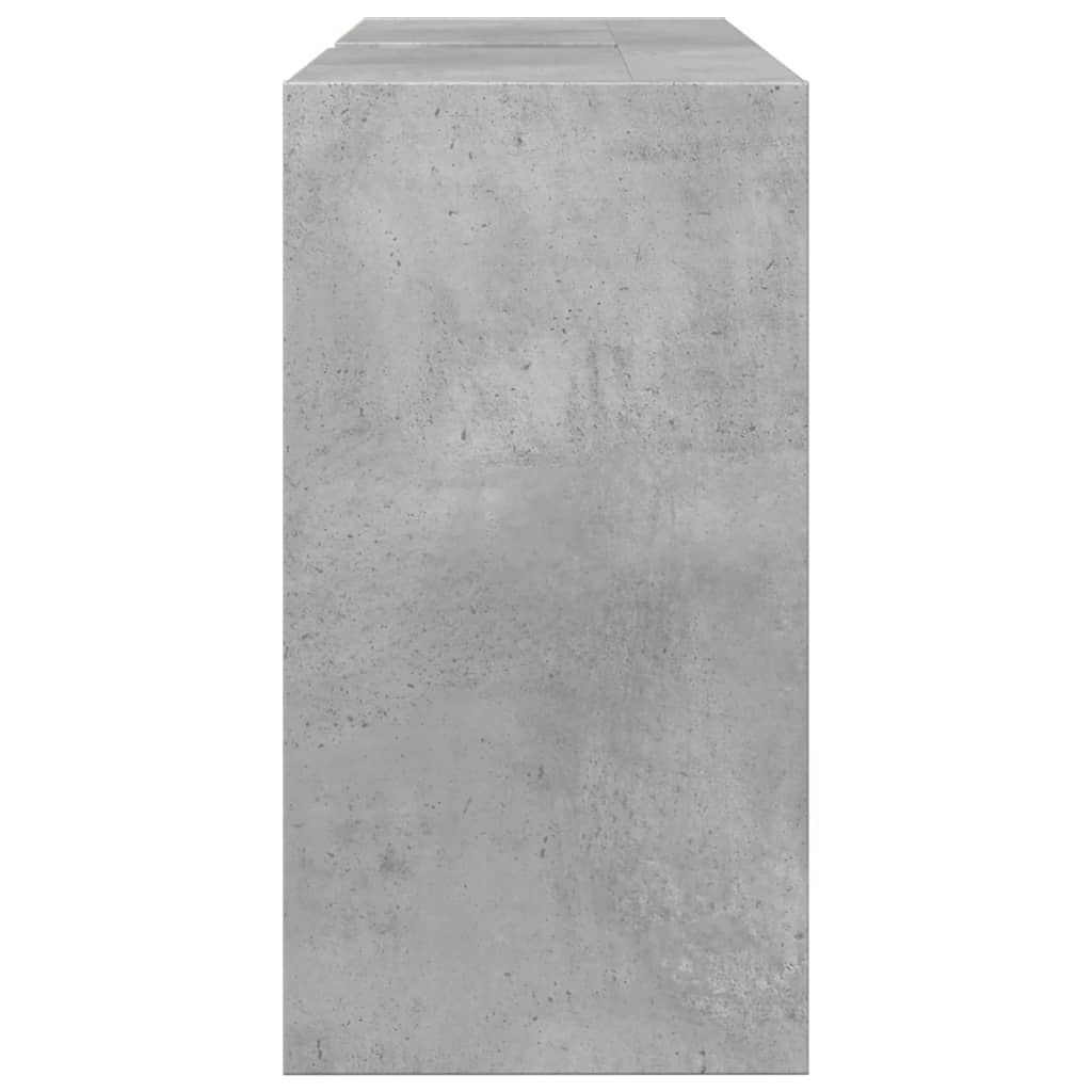 Meuble sous évier gris béton 90x29x55 cm en bois