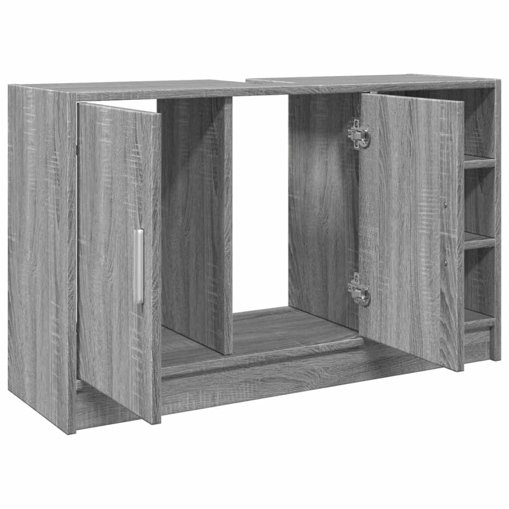 Meuble vasque Sonoma gris 90x29x55 cm en bois