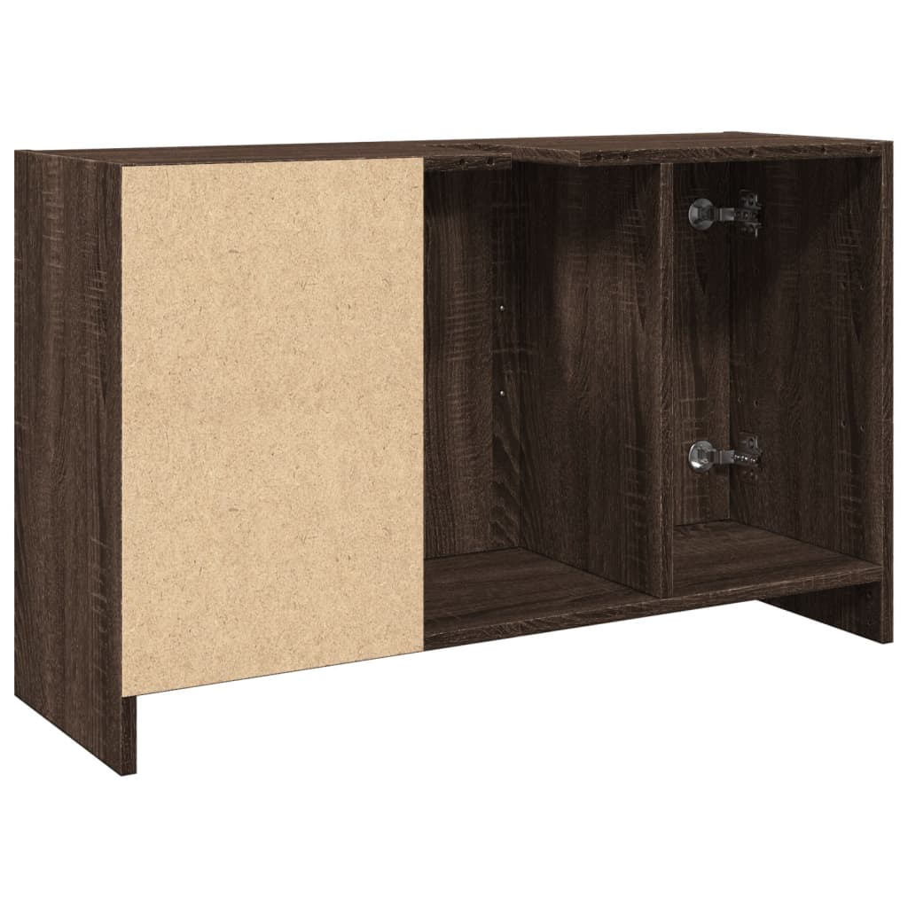 Meuble vasque aspect chêne marron 90x29x55 cm