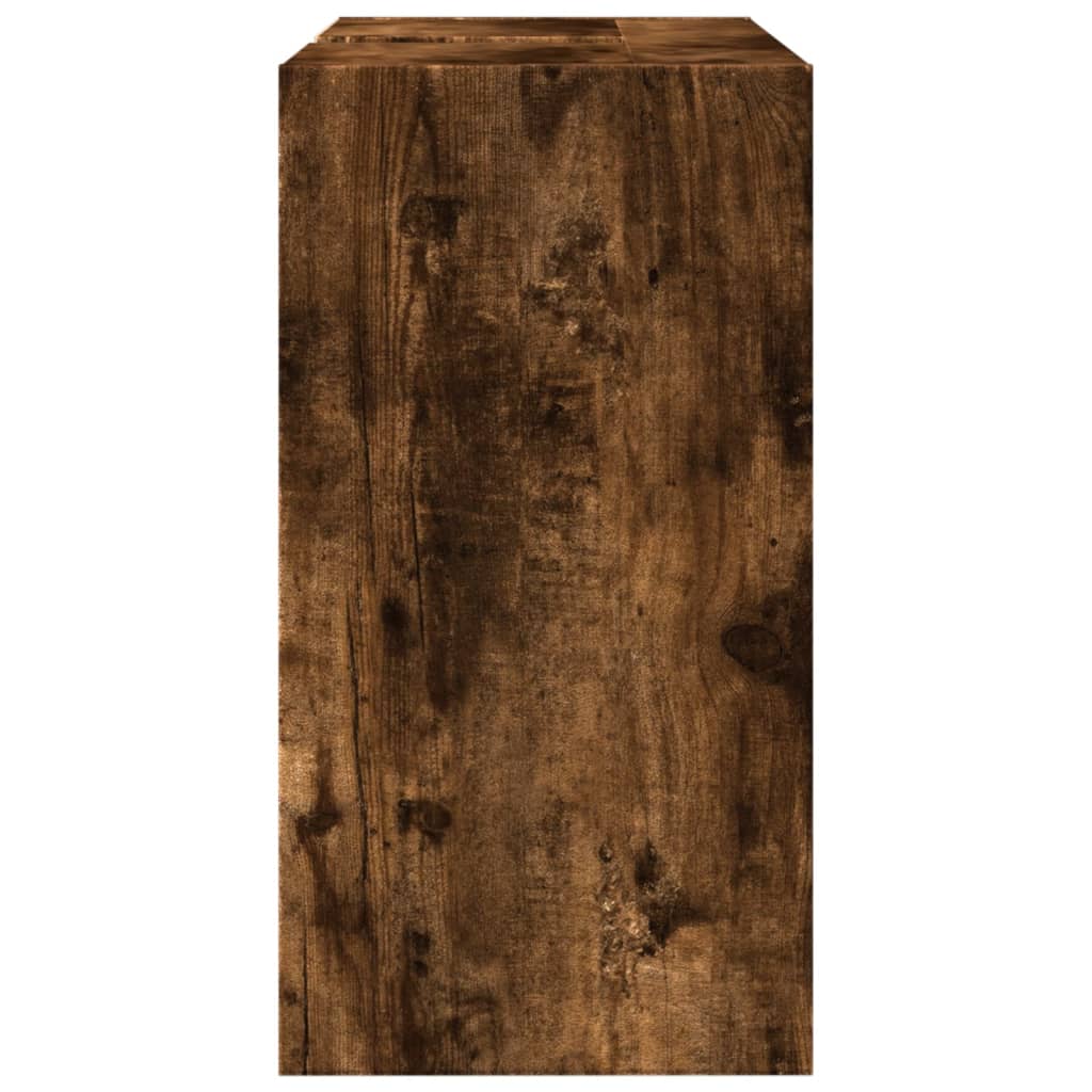 Meuble évier chêne fumé 63x29x55 cm en bois