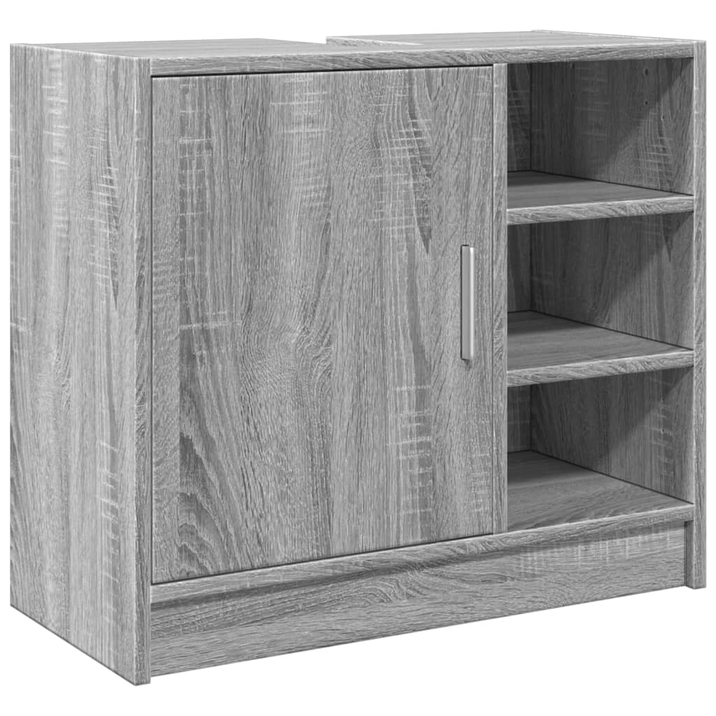 Meuble vasque gris Sonoma 63x29x55 cm en bois