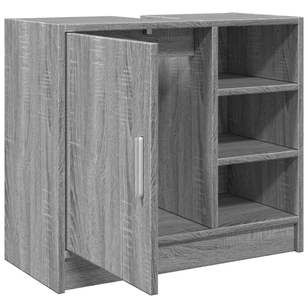 Meuble vasque gris Sonoma 63x29x55 cm en bois