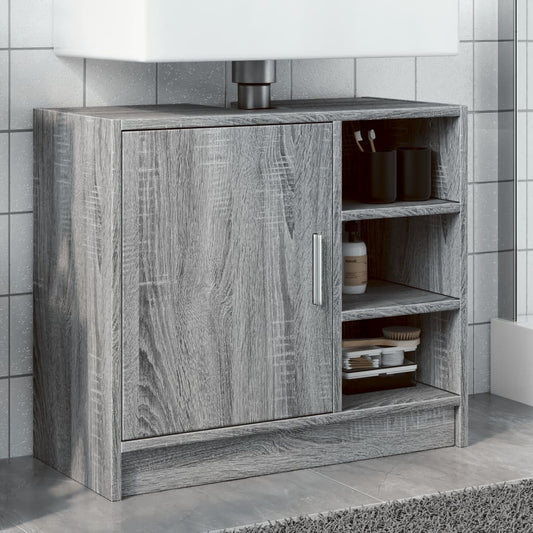 Meuble vasque gris Sonoma 63x29x55 cm en bois